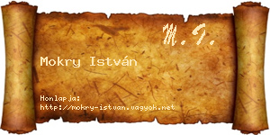Mokry István névjegykártya
